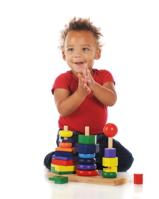 Child with blocks
